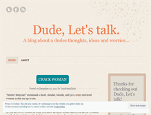 Tablet Screenshot of dudeletstalk.wordpress.com