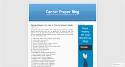 Desktop Screenshot of cancerprayer.wordpress.com