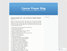 Tablet Screenshot of cancerprayer.wordpress.com