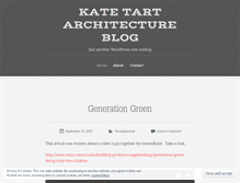 Tablet Screenshot of katetart.wordpress.com