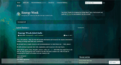 Desktop Screenshot of energyweek.wordpress.com