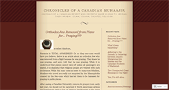 Desktop Screenshot of canadianmuhaajir.wordpress.com