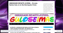 Desktop Screenshot of obesidadeinfanto.wordpress.com