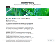 Tablet Screenshot of ecosmartrealty.wordpress.com