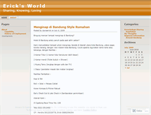 Tablet Screenshot of duniaerick.wordpress.com