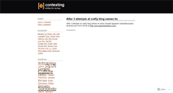 Desktop Screenshot of contexting.wordpress.com