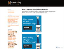 Tablet Screenshot of contexting.wordpress.com