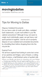 Mobile Screenshot of movingtodallas.wordpress.com