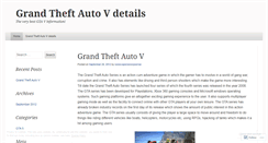 Desktop Screenshot of grandtheftautovdetails.wordpress.com