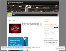 Tablet Screenshot of goldandthegame.wordpress.com