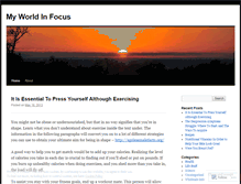 Tablet Screenshot of myworldinfocus.wordpress.com
