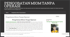 Desktop Screenshot of pengobatanmiomtanpaoperasiblog.wordpress.com