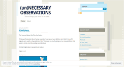 Desktop Screenshot of necessaryobservations.wordpress.com