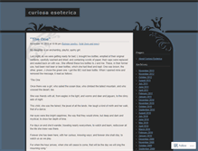 Tablet Screenshot of curiosaesoterica.wordpress.com