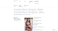 Desktop Screenshot of celebritiesmeasurements.wordpress.com