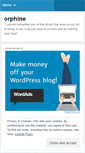 Mobile Screenshot of orphine.wordpress.com