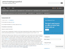 Tablet Screenshot of petrarchreadinggroupoxford.wordpress.com