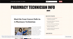 Desktop Screenshot of pharmacytechinfo.wordpress.com