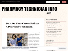 Tablet Screenshot of pharmacytechinfo.wordpress.com