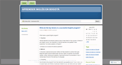 Desktop Screenshot of inglesbogota.wordpress.com