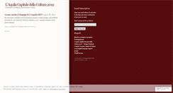 Desktop Screenshot of laquilacapitalecultura2019.wordpress.com