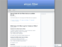 Tablet Screenshot of cabinairconfilters.wordpress.com