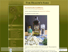 Tablet Screenshot of forhealthsake.wordpress.com