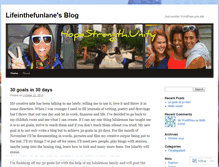 Tablet Screenshot of lifeinthefunlane.wordpress.com