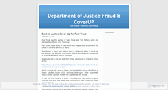 Desktop Screenshot of doj2coverup4corruption.wordpress.com