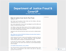 Tablet Screenshot of doj2coverup4corruption.wordpress.com