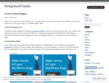 Tablet Screenshot of foregroundnoise.wordpress.com