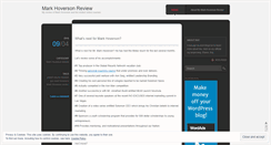Desktop Screenshot of mymarkhoversonreview.wordpress.com