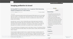 Desktop Screenshot of imagingpediatricsinisrael.wordpress.com