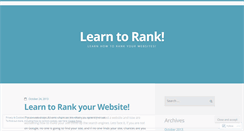 Desktop Screenshot of learntorank.wordpress.com