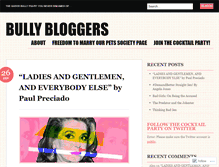 Tablet Screenshot of bullybloggers.wordpress.com