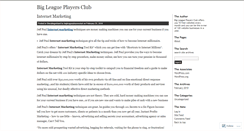 Desktop Screenshot of bigleagueplayersclub.wordpress.com