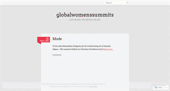 Desktop Screenshot of globalwomenssummits.wordpress.com