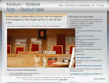 Tablet Screenshot of konkurshjelp.wordpress.com