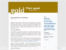 Tablet Screenshot of goldmarcomms.wordpress.com