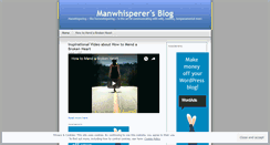 Desktop Screenshot of manwhisperer.wordpress.com