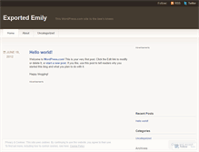 Tablet Screenshot of emilyinbg.wordpress.com