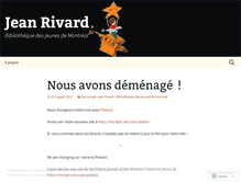 Tablet Screenshot of jeanrivard.wordpress.com