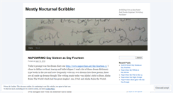 Desktop Screenshot of mostlynocturnalscribbler.wordpress.com