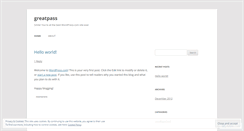 Desktop Screenshot of greatpass.wordpress.com