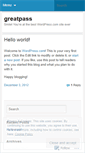 Mobile Screenshot of greatpass.wordpress.com