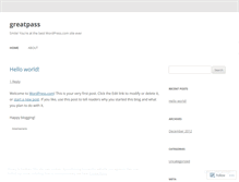 Tablet Screenshot of greatpass.wordpress.com
