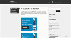 Desktop Screenshot of closetedgeek.wordpress.com