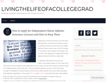 Tablet Screenshot of livingthelifeofacollegegrad.wordpress.com