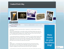 Tablet Screenshot of creation2christ.wordpress.com