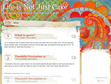 Tablet Screenshot of lifeisnotjustcake.wordpress.com